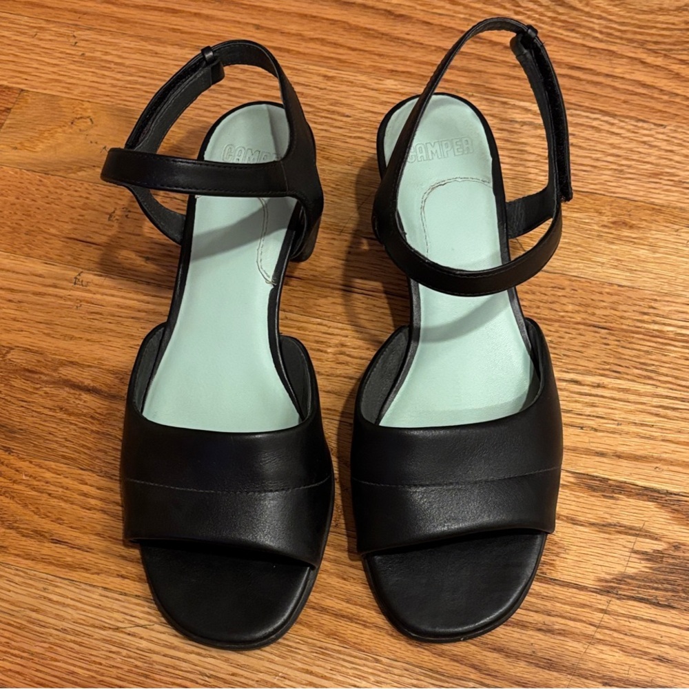 Camper Women's Sandals in Black and Mint